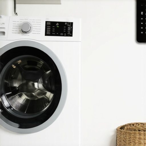 Contemporary laundry room showcasing advanced heat pump and smart dryers
