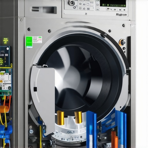 Diagram of sensors and connectivity modules inside a smart dryer