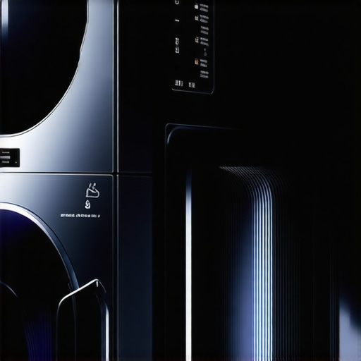 Close-up of a sleek smart clothes dryer with Wi-Fi connectivity and digital display.