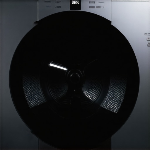 A sleek smart dryer with a smartphone app interface showing sensor controls and connectivity features