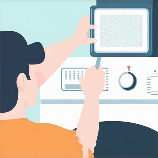 Dryer Maintenance Scene Person cleaning a clothes dryer filter and vent to enhance efficiency