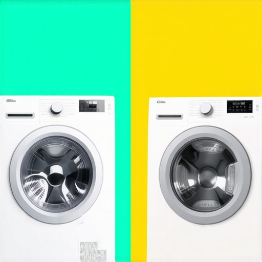 Gas vs. Heat Pump Dryer Comparison Infographic showing differences between gas and heat pump dryers in speed and energy consumption.