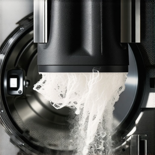 Ultrasonic lint cleaner cleaning a clothes dryer's internal parts, showcasing high-tech appliance maintenance