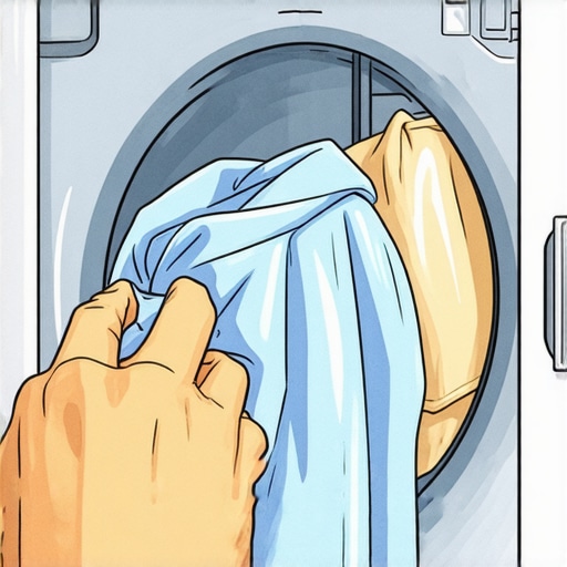 Person cleaning the moisture sensor inside a clothes dryer with a cloth